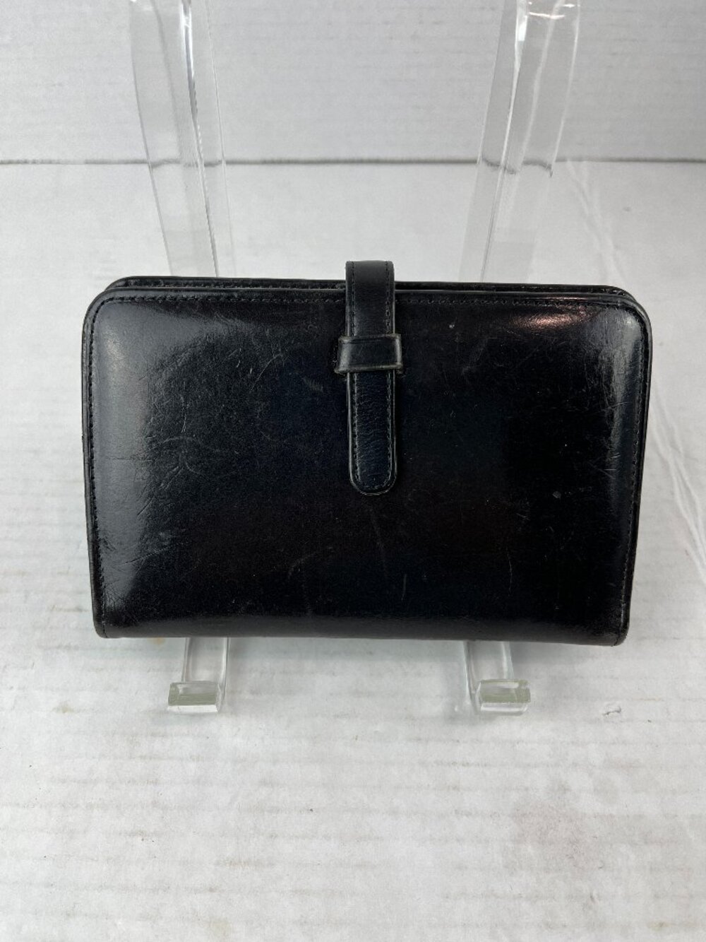 Women's/Men's Black small leather notebook, 6" x 4"
